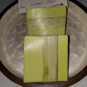 Green Tea Matcha goat milk lemon soap